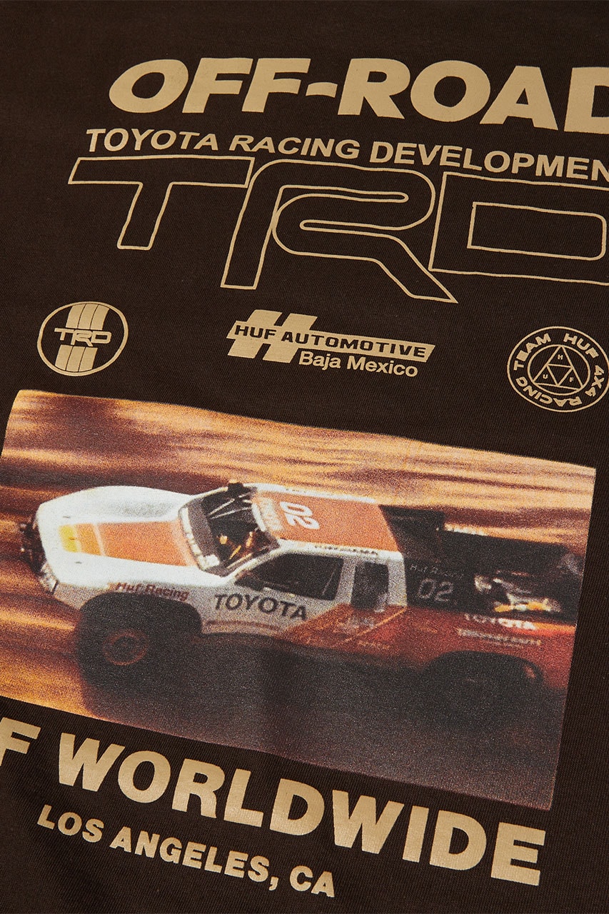 ハフとトヨタ・レーシング・デベロップメンから初のコラボコレクションが登場 HUF x Toyota Racing Development Collection Release Info
