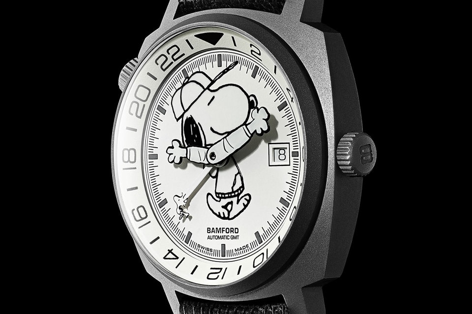 新品 バンフォード スヌーピー75周年記念限定 GMT 時計 BAMFORD