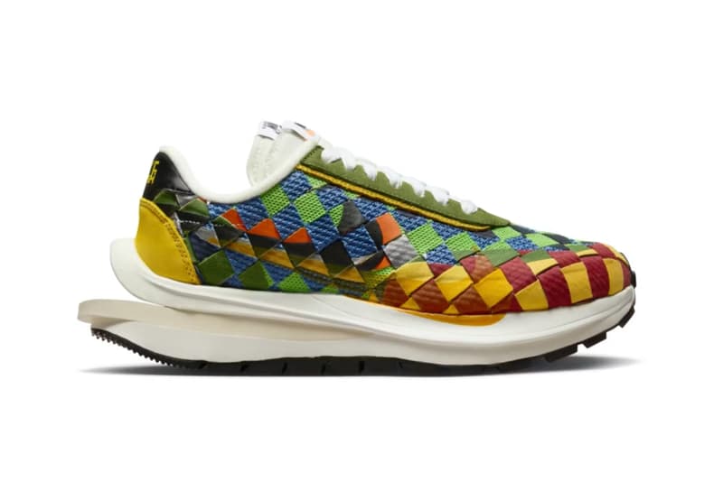 サカイ x ジャンポール・ゴルチエ x ナイキが新作コラボフットウェアを発表 jean paul gaultier sacai nike woven waffle sneaker 2023 official release date info photos price store list buying guide