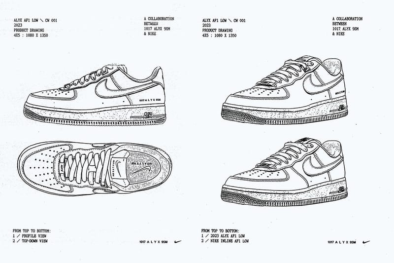 マシュー・ウィリアムズが 1017 ALYX 9SM x Nike Air Force 1 Low の発売を予告