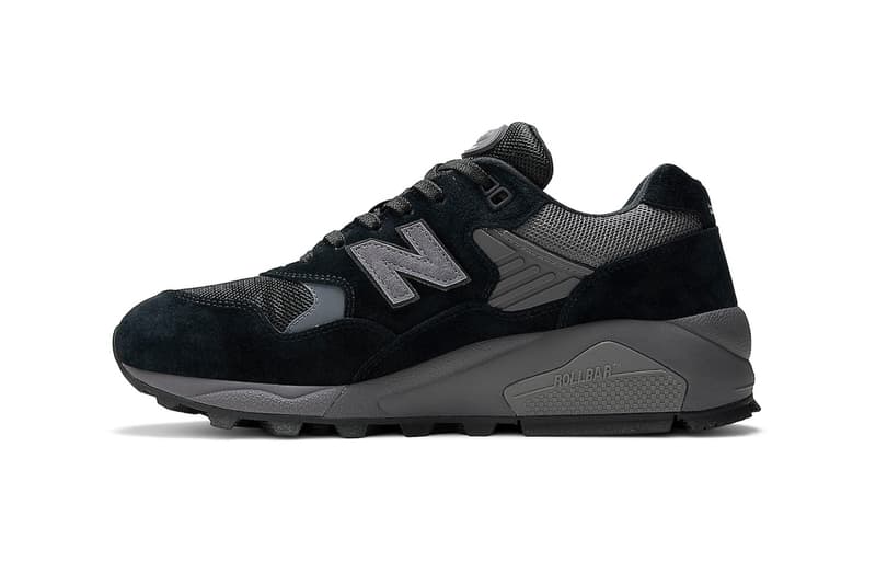 ゴアテックス仕様のニューバランス 580 からダークトーンでまとめたブラックマグネットが登場 New Balance 580 GORE-TEX Arrives in a Sleek "Black Magnet" Iteration MT580RGR release info all black 2023 suede mesh sneakers