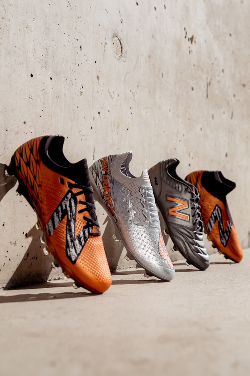 話題のニューバランスのサッカースパイクに未来的なデザインの新色が登場 new balance furon v7 tekela v4 football boots chelsea bukayo saka tim weah raheem sterling technical laceless