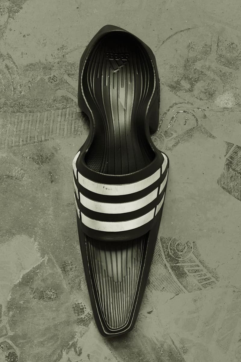 ワニを連想とさせるシルエットのアディダスのカスタム デュラモスライドが登場 stanis.slav adidas Caiman Turbo 300k Slipper Concept Info