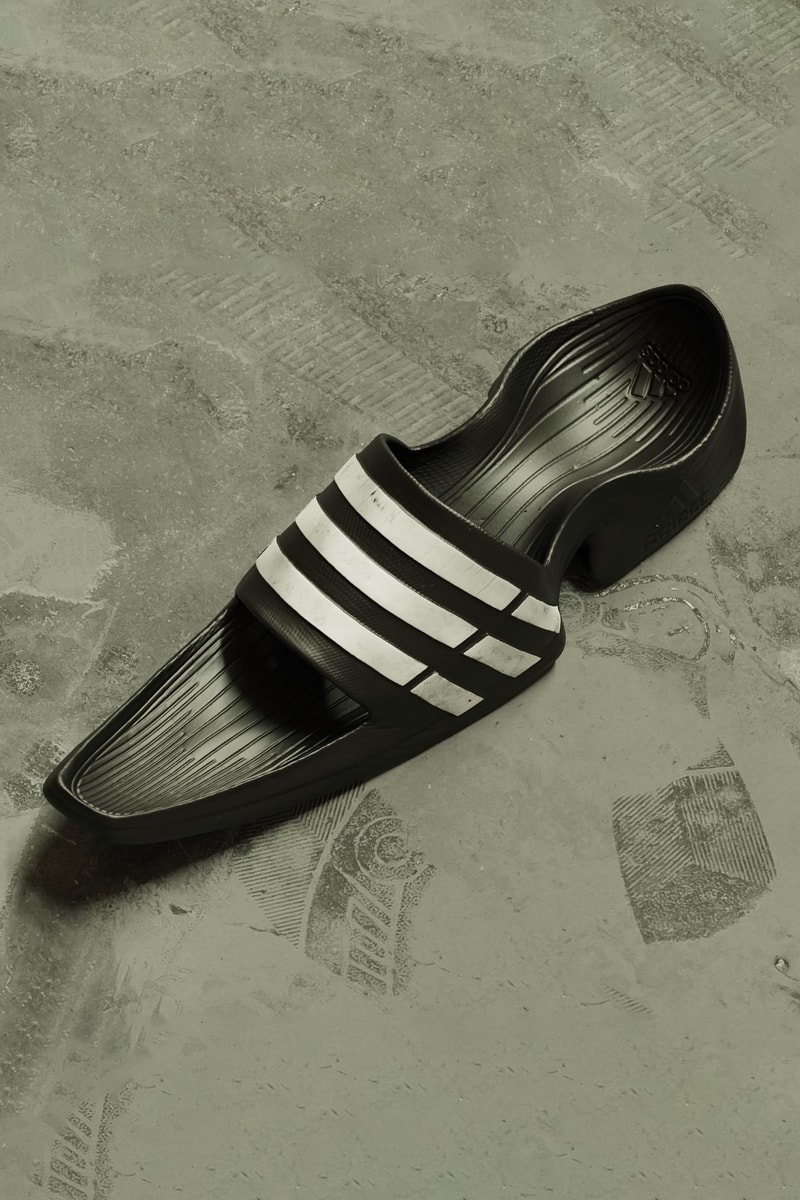 ワニを連想とさせるシルエットのアディダスのカスタム デュラモスライドが登場 stanis.slav adidas Caiman Turbo 300k Slipper Concept Info