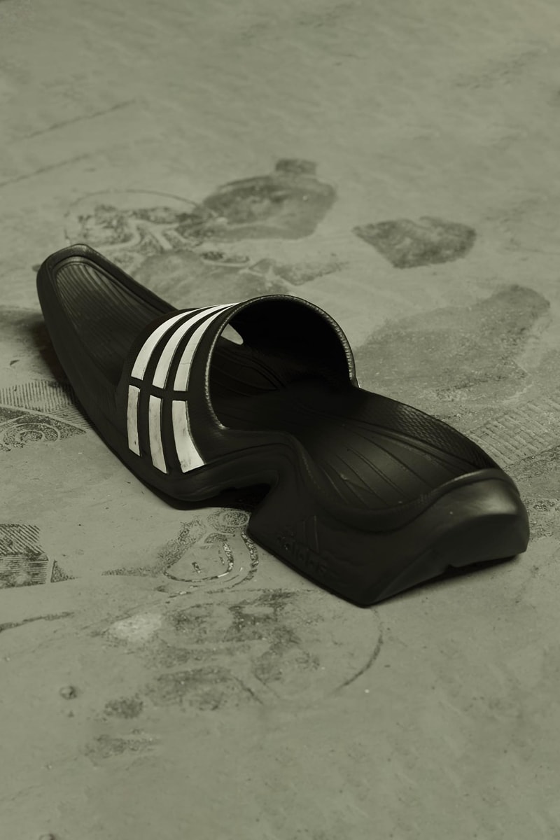 ワニを連想とさせるシルエットのアディダスのカスタム デュラモスライドが登場 stanis.slav adidas Caiman Turbo 300k Slipper Concept Info