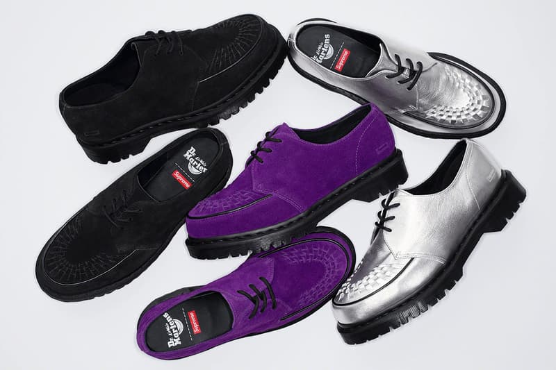 シュプリームxドクターマーチンによる2023年秋冬シーズンのコラボシューズが発売 supreme dr martens 2023 fall winter collab footwear release info