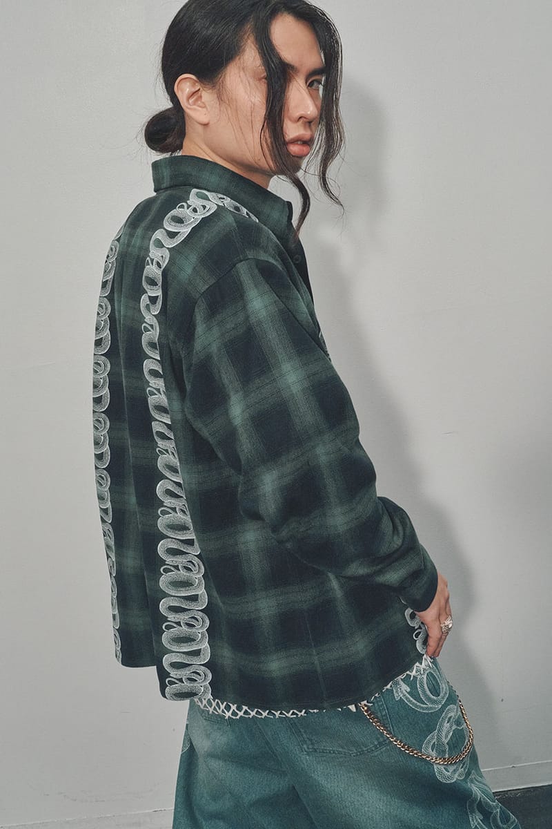 ヒステリックグラマー ゲンザイ コラボ スネイク チェックシャツ HYS  