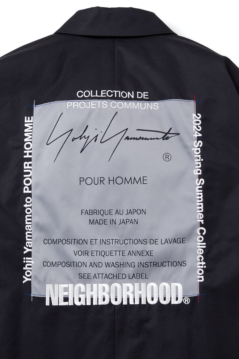 ネイバーフッド x ヨウジヤマモト プールオムによるコラボコレクション第2弾がローンチ NEIGHBORHOOD x Yohji Yamamoto POUR HOMME 2024 spring summer collection release info