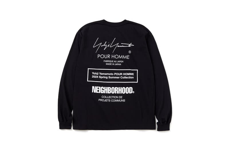 ネイバーフッド x ヨウジヤマモト プールオムによるコラボコレクション第2弾がローンチ NEIGHBORHOOD x Yohji Yamamoto POUR HOMME 2024 spring summer collection release info