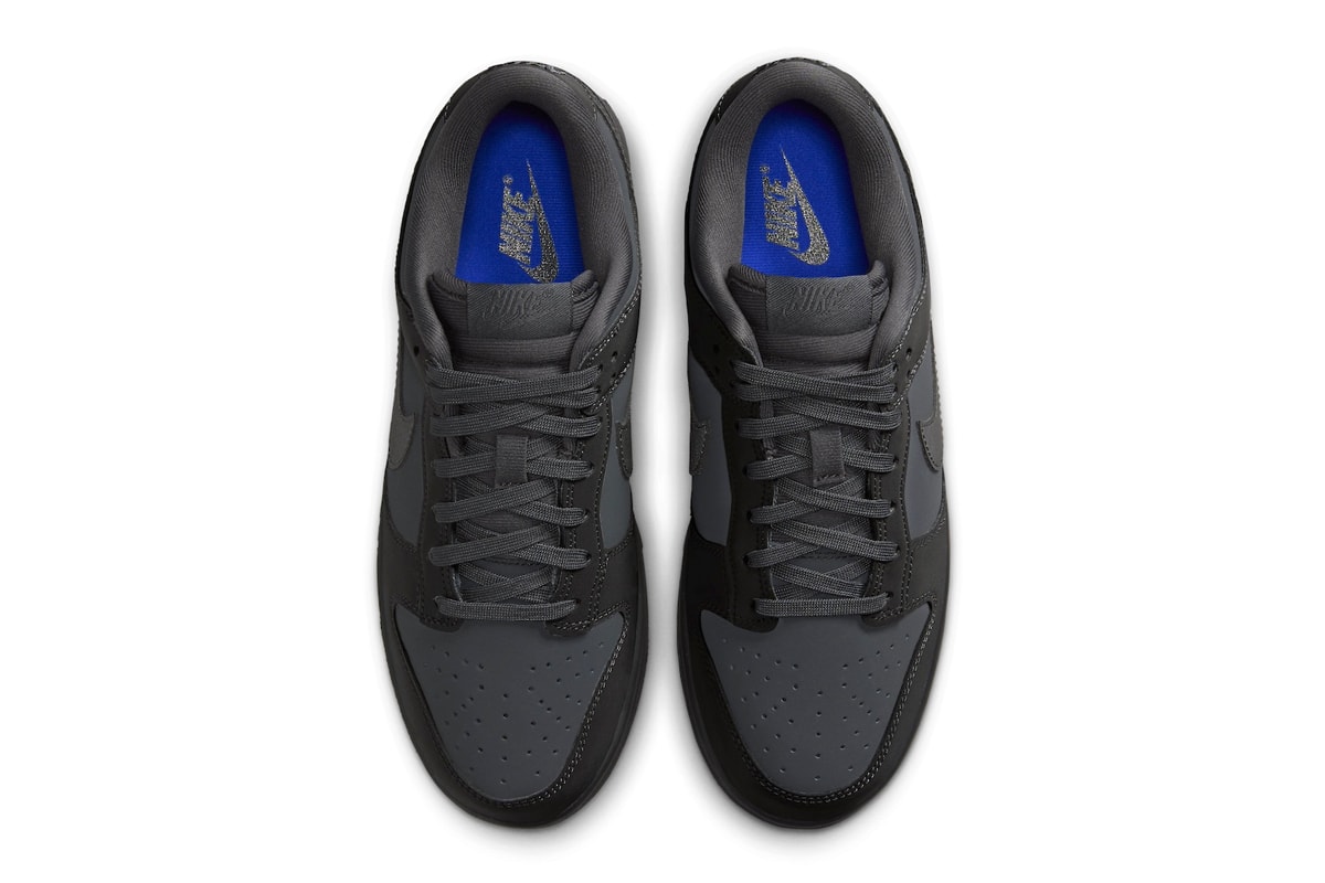 ナイキ ダンク ローからリフレクティブ仕様のサイバーリフレクティブが登場 Nike Dunk Low Arrives in Stealthy "Cyber Reflective" Colorway Anthracite/Racer Blue-Black swoosh low top shoes sneakers