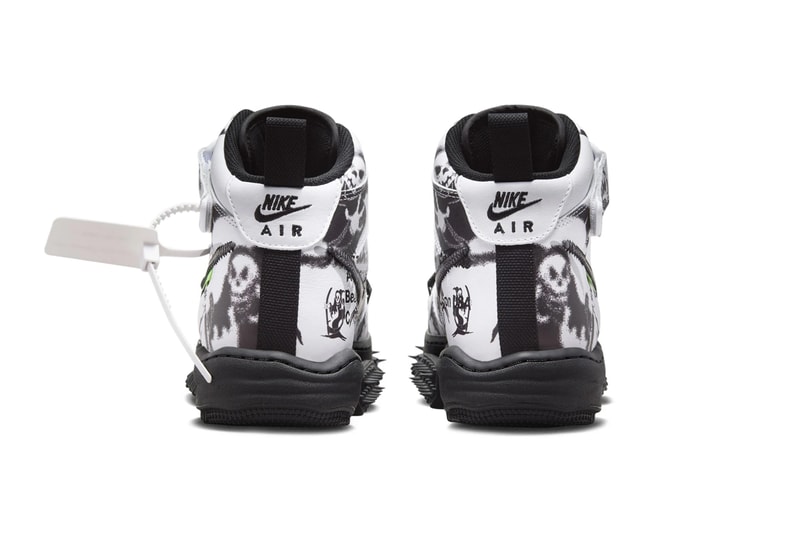 オフホワイト™xナイキエアフォース1ミッドから伝説的1足のグリムリーパーがサプライズドロップ Off-White™ Nike Air Force 1 Mid Grim Reaper Release Date info store list buying guide photos price