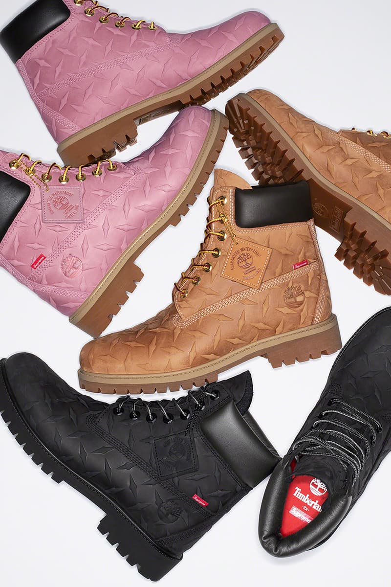 シュプリーム x ティンバーランドが2023年冬シーズンのコラボブーツを発表 Supreme x Timberland Diamond Plate 6 inch Premium Waterproof Boot 2023 fall winter release info