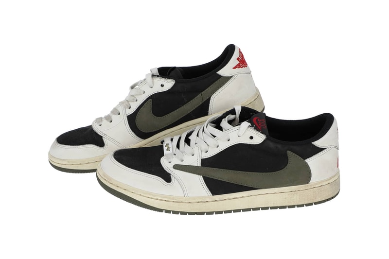 トラヴィス・スコットがステージで着用したエアジョーダン1 ロー カクタスジャックがオークションに登場 Travis Scott Air Jordan 1 Low Cactus Jack Stage Worn Custom Auction Info Date Buy Price 