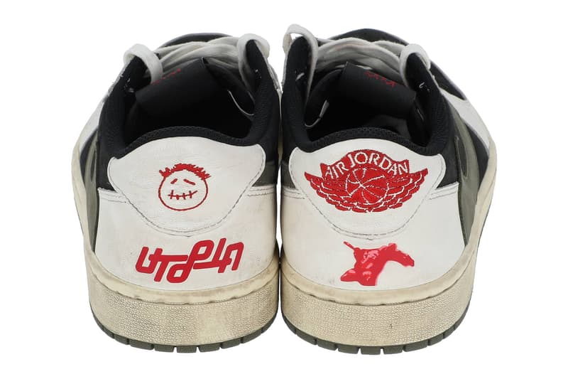 トラヴィス・スコットがステージで着用したエアジョーダン1 ロー カクタスジャックがオークションに登場 Travis Scott Air Jordan 1 Low Cactus Jack Stage Worn Custom Auction Info Date Buy Price 