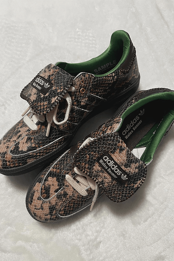 未発表モデルとなるアディダス x ウェールズ・ボナーのコラボサンバ パイソンをチェック Wales Bonner adidas Samba Python Sample sneakers footwear collaboration London uk designer grace menswear womenswear