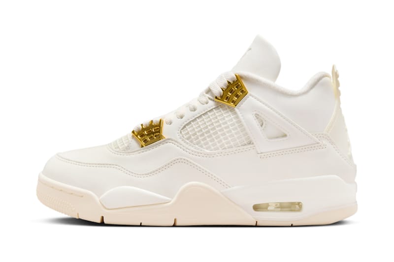 輝くゴールドのアクセントが目を引く新作 Air Jordan 4 “Metallic Gold” が国内発売決定