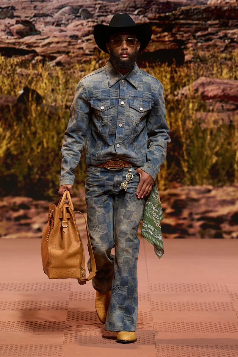 ルイ・ヴィトン 2024年秋冬メンズコレクション Louis Vuitton Fall Winter 2024 Paris Fashion Week menswear Pharrell Williams runway show harmonica cowboy western motifs timbaland boots swae lee sioux mumford and sons miley cyrus new song