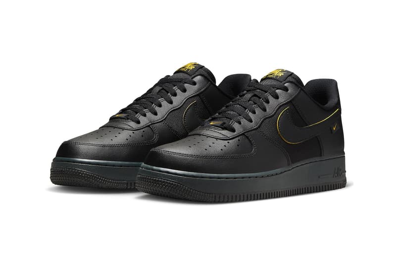 ナイキエアフォース1ローからリュクスな雰囲気の新作ブラック/ユニバーシティゴールドが登場 Nike Air Force 1 Low Black University Gold FZ4617-001 Release Info