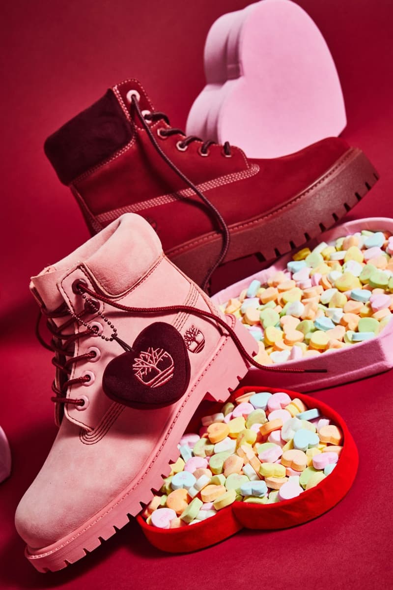 ティンバーランドが愛を象徴するレッドやピンクを纏った新作コレクションを発売 Step With Love in Timberland’s Valentine’s Day 6-Inch Boots red pink valentine love price usd link global store louis vuitton pharrell fashion week six inch timbs new york nyc