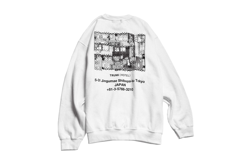 トランクホテルが河村康輔とコラボしたスウェットシャツを数量限定発売 trunkhotel kosuke kawamura collab items release info