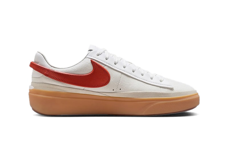 ナイキから立体的なスウッシュを備えた新型モデル ブレザーファントムローが登場 Official Look Nike Blazer Phantom Low in "White/Red" FN5820-100 goddess of victory low-top shoes hangtag sneakers