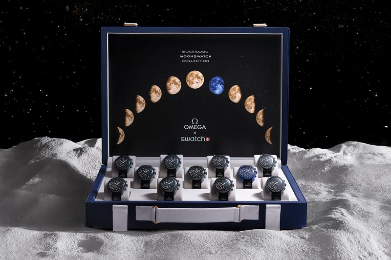 オメガ x スウォッチ ムーンスウォッチ全11モデルを収めたスーツケースがオークションに出品 11 Moonswatch Moonshine Gold Suitcases To Be Auctioned At Sotheby's For Orbis Sotheby's auction