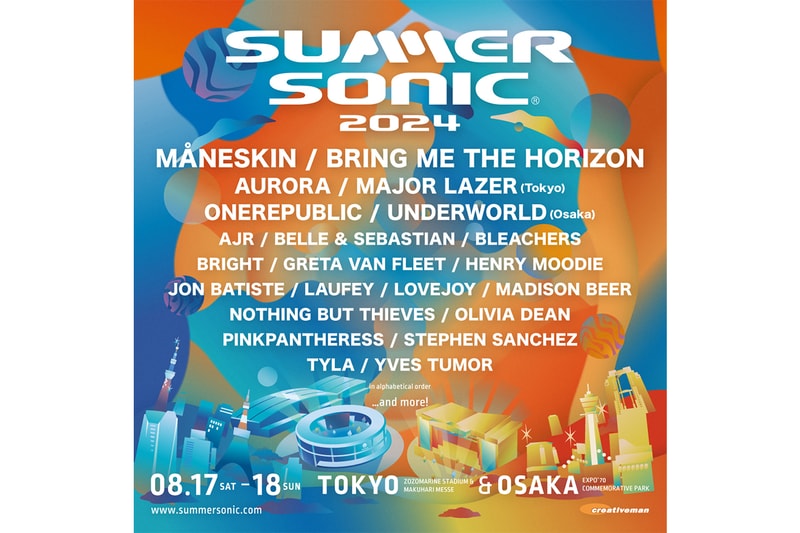 サマーソニック 2024 の出演アーティスト第1弾が発表 SUMMER SONIC 2024 1st line up info