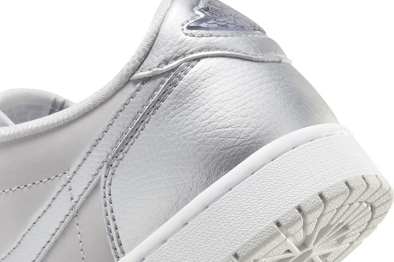 人気モデルに着想を得たエアジョーダン1ロー OGメタリックシルバーが登場 Official Look at the Air Jordan 1 Low OG "Metallic Silver" summer 2024 release info Neutral Grey/Metallic Silver-White nike swoos jumpman CZ0790-002