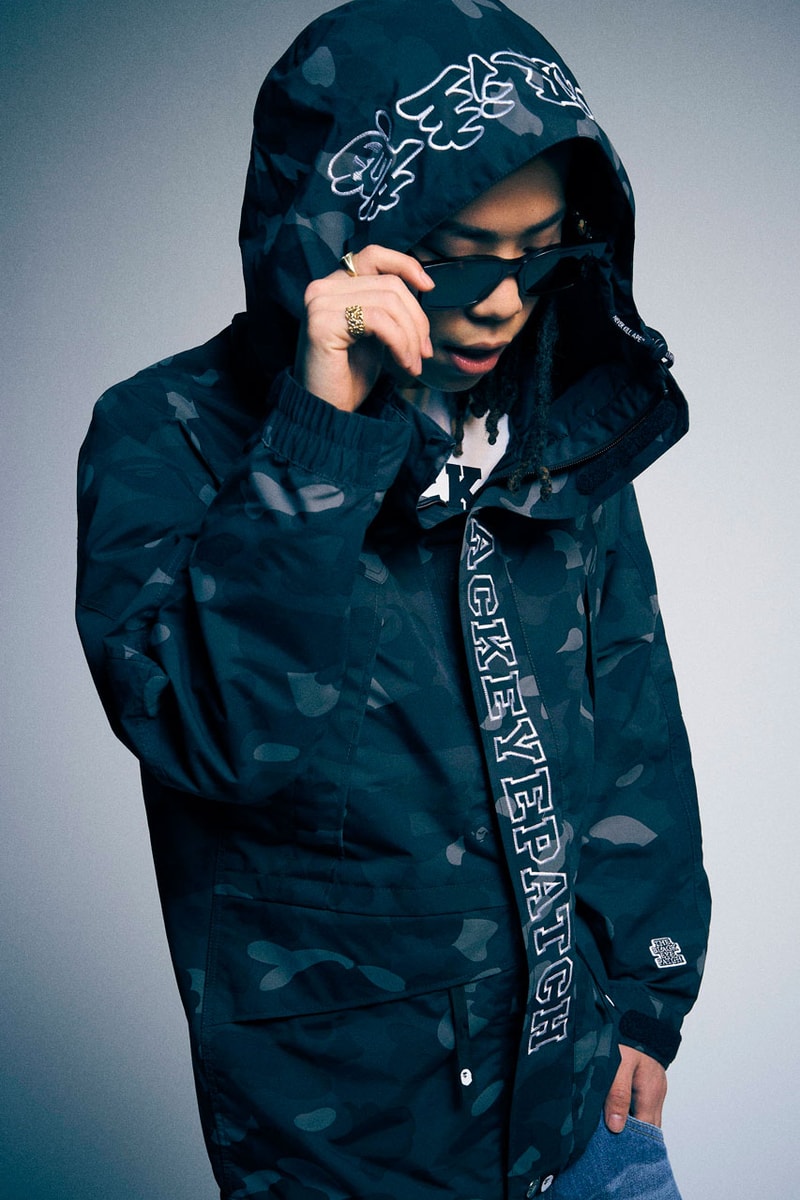 ア・ベイシング・エイプ x ブラックアイパッチのコラボコレクションがローンチ BAPE x BlackEyePatch Is Covered in Camo tokyo japan collab collaboration capsule collection spring summer baby milo plush artist japanese socks hat trucker logo brand camouflage Eyden, Bonbero, Candee, Kaneee, Kohjiya and Elle Teresa release link price drop march saturday website official graphic store