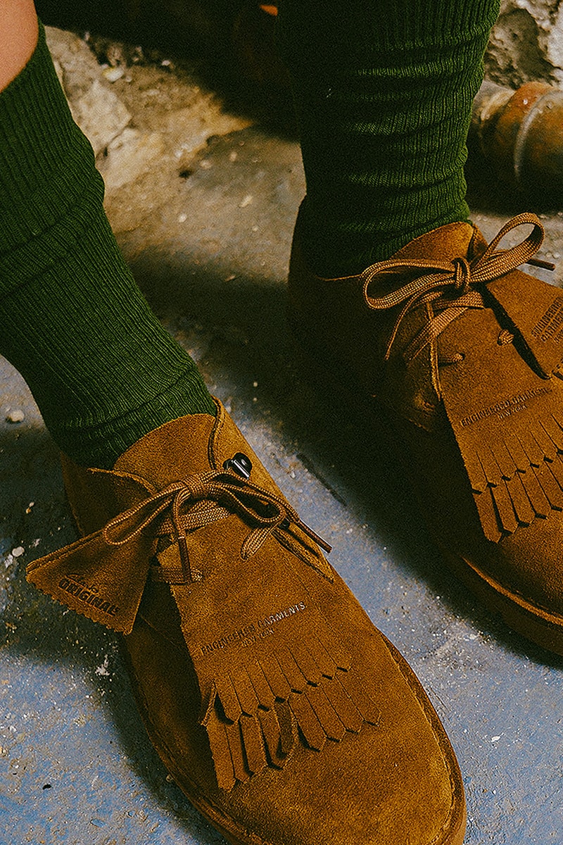 エンジニアド ガーメンツがクラークス オリジナルスとの初となるコラボレーションを発表 engineered garments clarks originals collab dersert khan release info