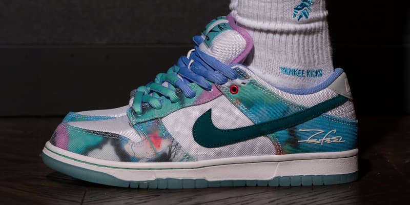 フューチュラ x ナイキ SB ダンクのディテールをチェック Futura x Nike SB Dunk Low detail look laboratories 2024 news