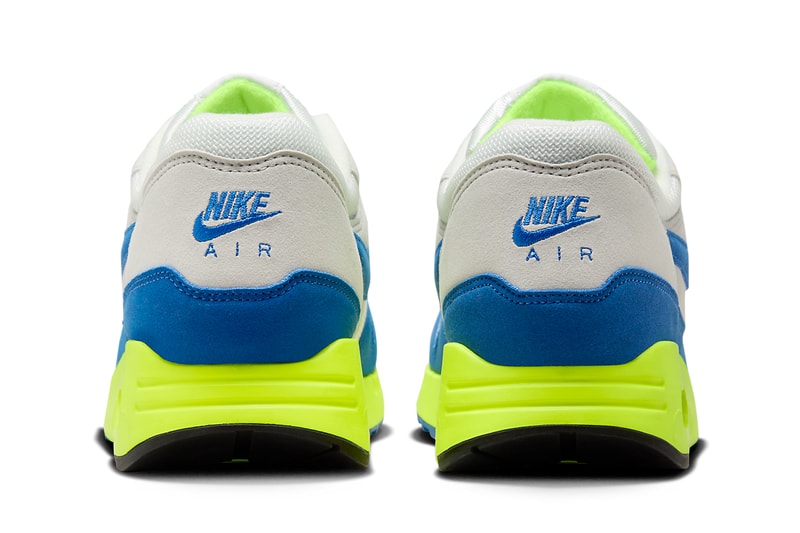 レブロン・ジェームズが着用したエアマックス1 ’86 OGの最新ビジュアルをチェック Nike Air Max 1 '86 Air Max Day DO9844-101 Release Date info store list buying guide photos price lebron james sport royal volt neon green  