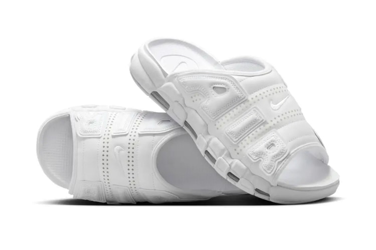 Nike Air More Uptempo Slide にクリーンなホワイトカラーを纏った新色 “Triple White” が登場