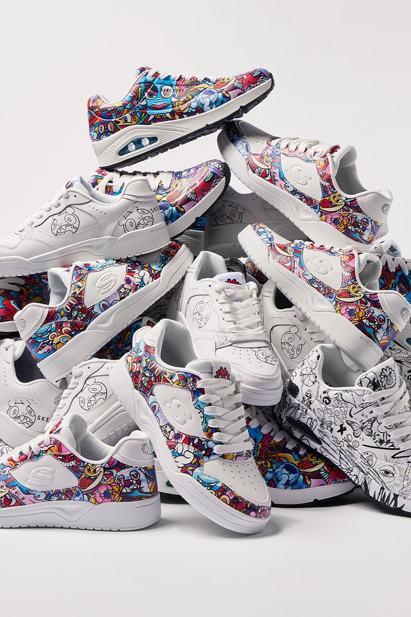 スケッチャーズがビジュアルアーティスト ヴェックスとのコラボレーションを発表 skechers vexx collab collection release info