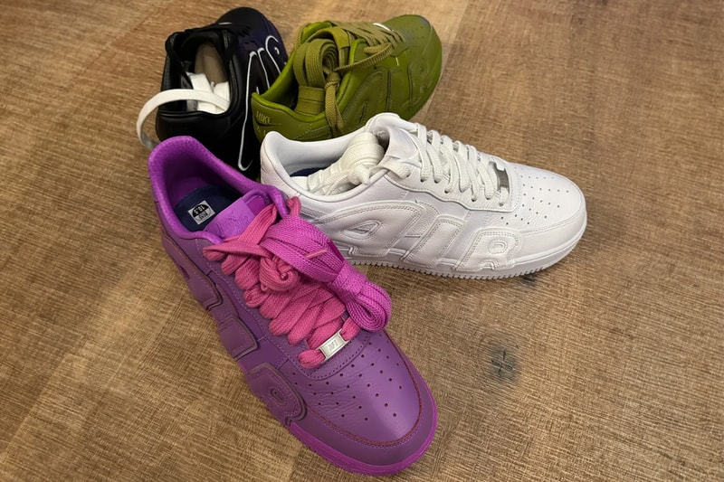 リル・ヨッティーがカクタス プラント フリーマーケット x ナイキ エアフォース 1の全色をお披露目 Lil Yachty Gives a Closer Look at All Four Cactus Plant Flea Market x Nike Air Force 1 Collab cpfm '82 icon air uptempo air flea oversized white purple green moss black big sean frank ocean gifted swoosh pairs
