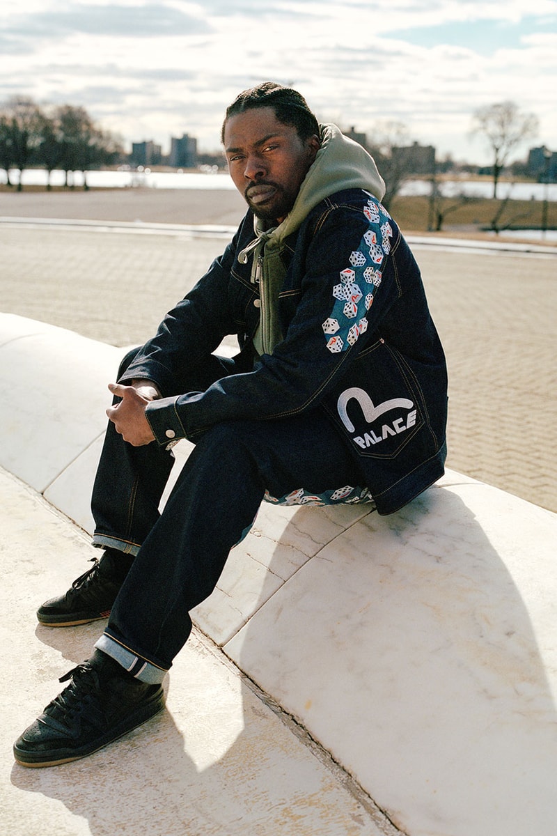 パレス スケートボードとエヴィスが2024年春シーズンのコラボコレクションを発表 palace skatebord evisu 2024 spring collbo collection release info