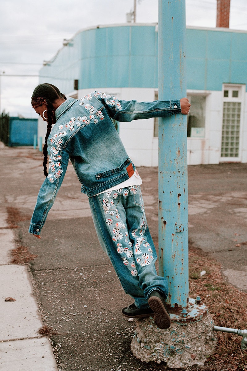 パレス スケートボードとエヴィスが2024年春シーズンのコラボコレクションを発表 palace skatebord evisu 2024 spring collbo collection release info