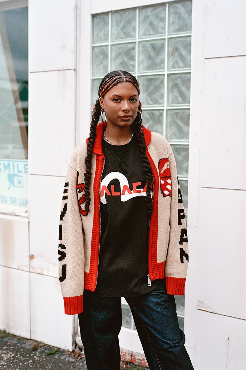 パレス スケートボードとエヴィスが2024年春シーズンのコラボコレクションを発表 palace skatebord evisu 2024 spring collbo collection release info