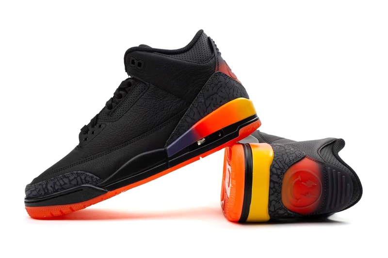 J.バルヴィン x エアジョーダン3 リオの全貌をチェック First Look at the J Balvin x Air Jordan 3 "Rio" Black/Solar Flare-Total Crimson Abyss jimmy butler new york city basketball pickup game never before seen colorway jordan brand