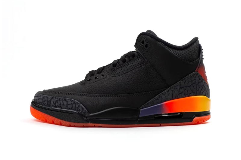J.バルヴィン x エアジョーダン3 リオの全貌をチェック First Look at the J Balvin x Air Jordan 3 "Rio" Black/Solar Flare-Total Crimson Abyss jimmy butler new york city basketball pickup game never before seen colorway jordan brand