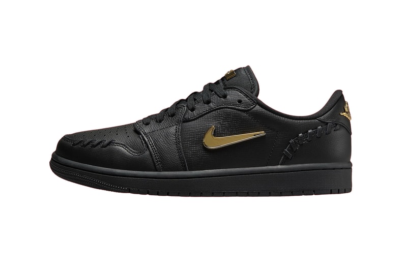 エアジョーダン1ローよりプレミアムな質感の新作ブラック /メタリックゴールドがスタンバイ Air Jordan 1 Low MM "Black/Metallic Gold" Release Info FN5032-007 method of make jordan brand aj1 leather classic style swoosh jumpman