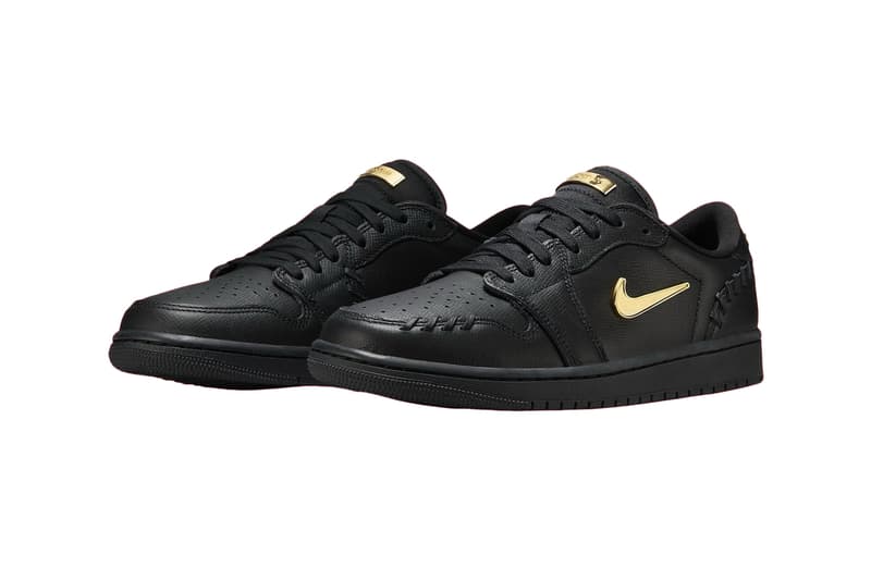 エアジョーダン1ローよりプレミアムな質感の新作ブラック /メタリックゴールドがスタンバイ Air Jordan 1 Low MM "Black/Metallic Gold" Release Info FN5032-007 method of make jordan brand aj1 leather classic style swoosh jumpman