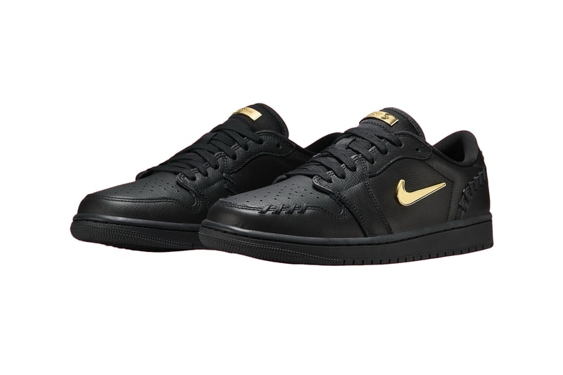 エアジョーダン1ローよりプレミアムな質感の新作ブラック /メタリックゴールドがスタンバイ Air Jordan 1 Low MM "Black/Metallic Gold" Release Info FN5032-007 method of make jordan brand aj1 leather classic style swoosh jumpman