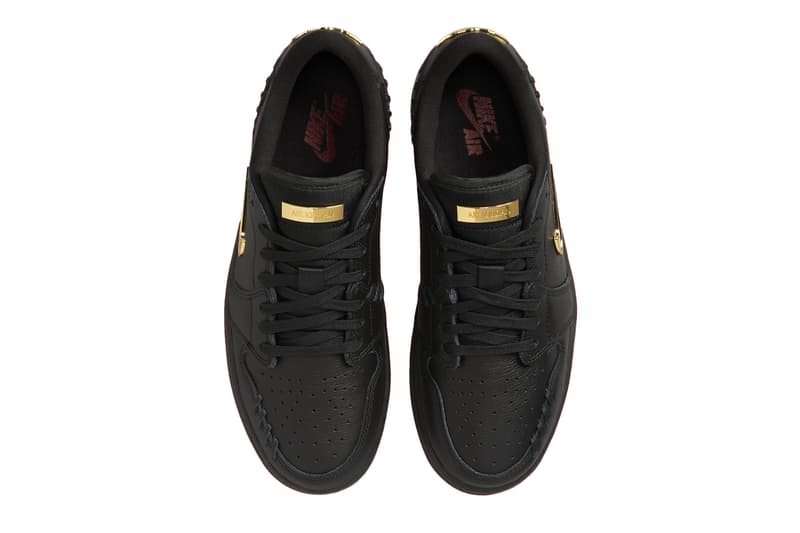 エアジョーダン1ローよりプレミアムな質感の新作ブラック /メタリックゴールドがスタンバイ Air Jordan 1 Low MM "Black/Metallic Gold" Release Info FN5032-007 method of make jordan brand aj1 leather classic style swoosh jumpman