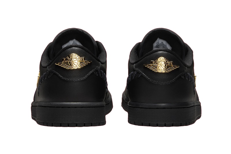 エアジョーダン1ローよりプレミアムな質感の新作ブラック /メタリックゴールドがスタンバイ Air Jordan 1 Low MM "Black/Metallic Gold" Release Info FN5032-007 method of make jordan brand aj1 leather classic style swoosh jumpman