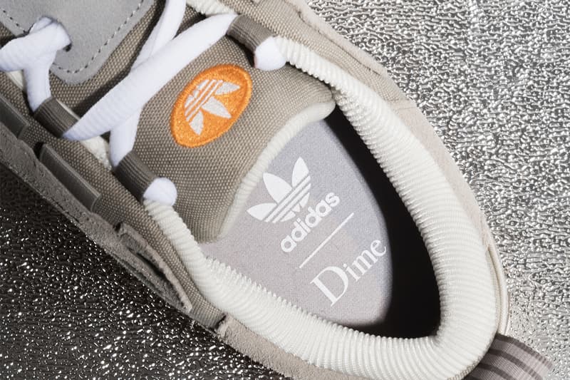 アディダス オリジナルス x ダイムから最新コラボモデル DIME ADI2000が到着 Dime and adidas Take it Back to the 2000s With a ADI2000 Collaboration IE4012 Lt. Granite/Ftw Wht/Chalk montreal canadian skateboard skatewear skate shoe