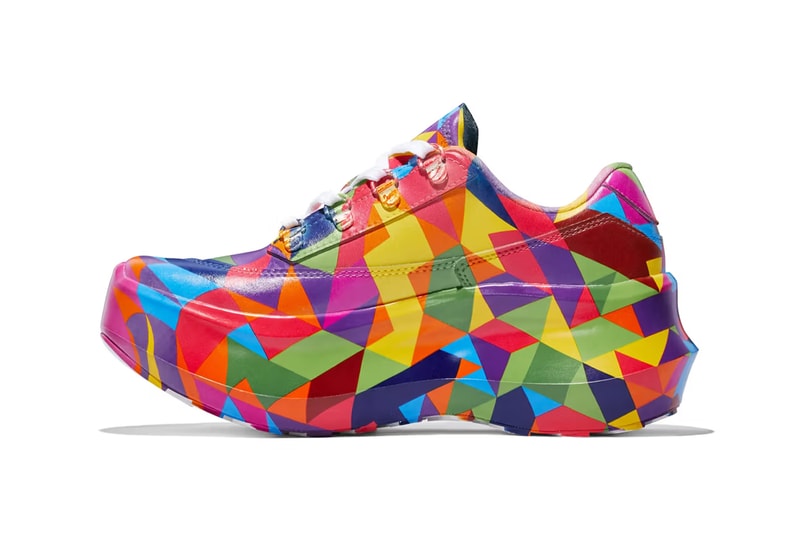 コム デ ギャルソンxサロモンよりマルチカラーのSR811が発売 comme des garcons cdg salomon sr811 platform sneaker multi color triangle paris fashion week runway womens official release date info photos price store list buying guide dover street market