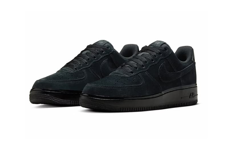 ナイキからラグジュアリーな雰囲気漂うエアフォース1 “ブラックスエード”が登場 Nike Air Force 1 Low Black Suede HM9659-001 Release Info