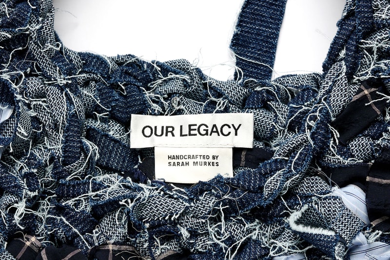 アワーレガシーのクロシェバッグ第4弾がDSMGにて5個限定で発売 Our Legacy Fourth Volume Handcrafted Crochet Bags Spring 2024 washed grey Torino stripe pink cast chain twill Release Info