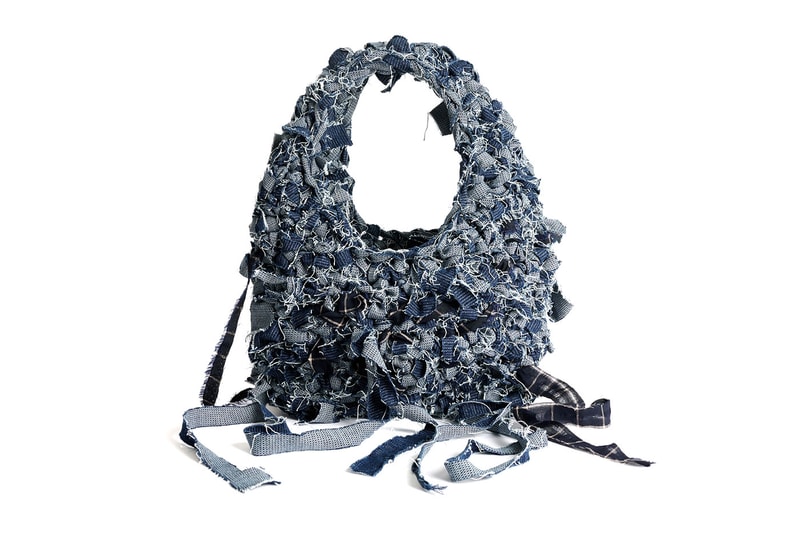 アワーレガシーのクロシェバッグ第4弾がDSMGにて5個限定で発売 Our Legacy Fourth Volume Handcrafted Crochet Bags Spring 2024 washed grey Torino stripe pink cast chain twill Release Info
